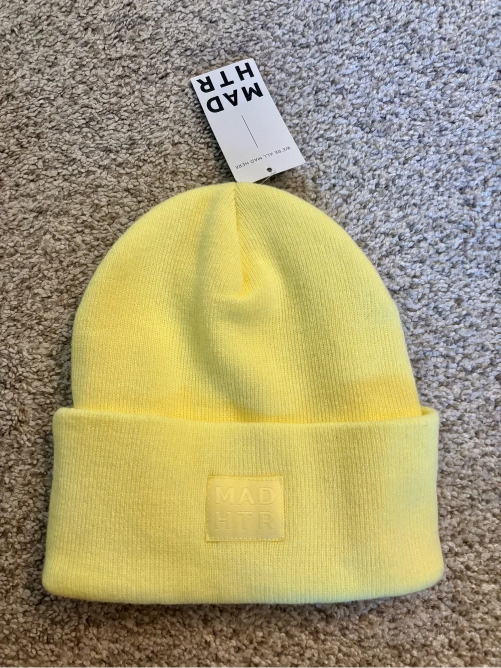 Adult Yellow Beanie Hat